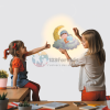 Lampe murale enfant LED – Bébé dormant sur nuage et lune