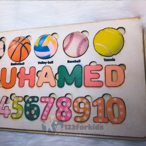 Puzzle Montessori fait main pour enfant marocain