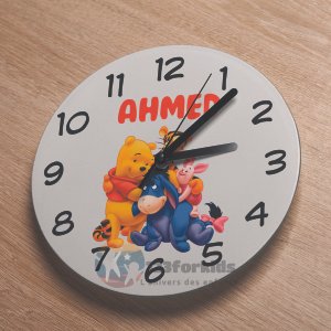 Horloge murale prénom et portrait dessiné