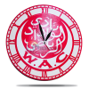 Horloge murale Wydad Casablanca en bois artisanal pour supporters