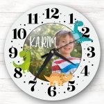 Horloge murale personnalisée Maroc – Avec photo, prénom ou les deux – Déco murale unique – Fait main au Maroc