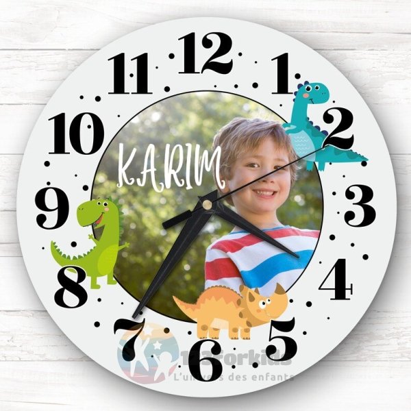 Horloge murale personnalisée avec prénom faite au Maroc