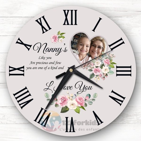 Horloge famille avec noms personnalisés