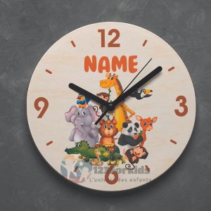 Horloge murale personnalisée avec dessin animé