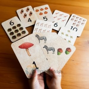 Puzzle des nombres Montessori en bois, pour apprendre les chiffres, jouet éducatif disponible à Casablanca, Maroc.