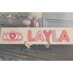 Puzzle prénom en bois personnalisé avec lettres et formes – Jouet Montessori éducatif pour bébé – Décoration chambre enfant – Cadeau anniversaire original Maroc
