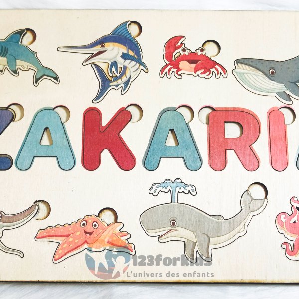 Puzzle de nom personnalisé 3 étages – cadeau enfant