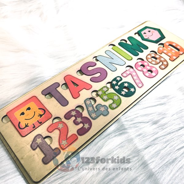 Puzzle prénom personnalisé avec chiffres de 1 à 10 Jouet Montessori éducatif Maroc, Casablanca, Agadir, el jadida, safi, Marrakech, Tanger, tetouan, Kenitra, Khouribga, dakhla, Laayoune, Larache, Marrakech, Martil, Meknès, Mohammedia, Nador, Oualidia, Ouarzazate, Ouazzane, Oujda, Rabat, kenitra, salé