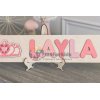 Puzzle prénom Montessori pour bébé avec thème animaux, en bois naturel personnalisé, cadeau idéal à Rabat et dans tout le Maroc, déco chambre unique