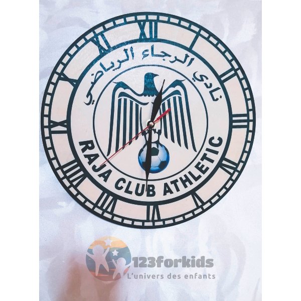 Horloge murale football inspirée du Maroc
